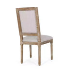 Lot de 2 chaises de salle à manger tapissées en bois style campagne française Regina - Christopher Knight Home
