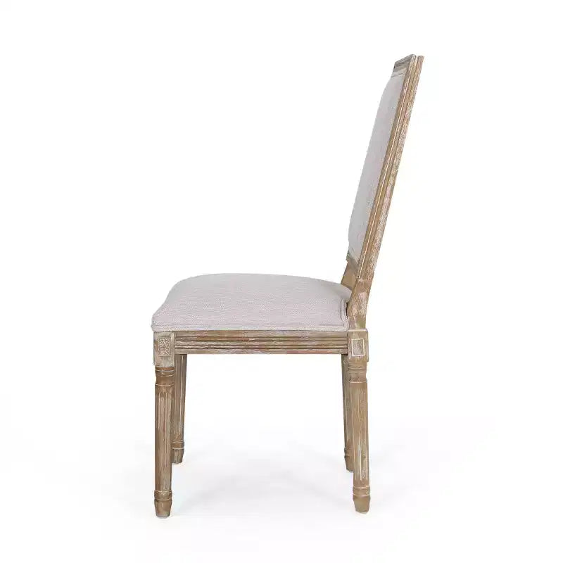 Lot de 2 chaises de salle à manger tapissées en bois style campagne française Regina - Christopher Knight Home