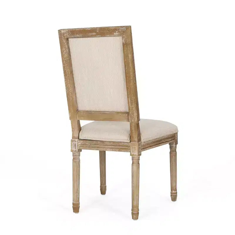 Lot de 2 chaises de salle à manger tapissées en bois style campagne française Regina - Christopher Knight Home