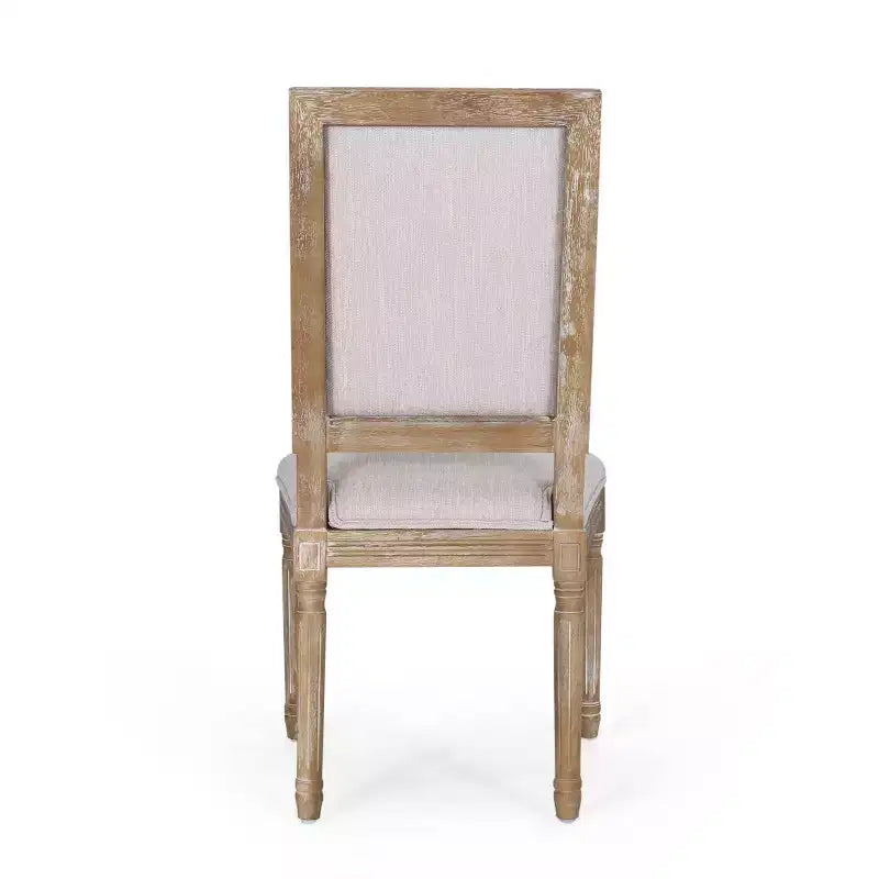 Lot de 2 chaises de salle à manger tapissées en bois style campagne française Regina - Christopher Knight Home