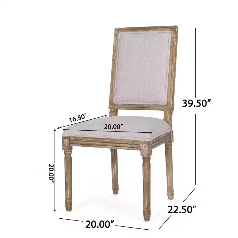 Lot de 2 chaises de salle à manger tapissées en bois style campagne française Regina - Christopher Knight Home