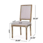 Lot de 2 chaises de salle à manger tapissées en bois style campagne française Regina - Christopher Knight Home