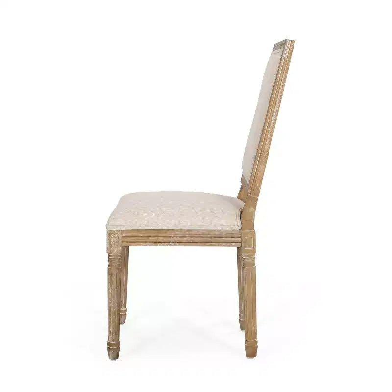 Lot de 2 chaises de salle à manger tapissées en bois style campagne française Regina - Christopher Knight Home