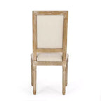 Lot de 2 chaises de salle à manger tapissées en bois style campagne française Regina - Christopher Knight Home