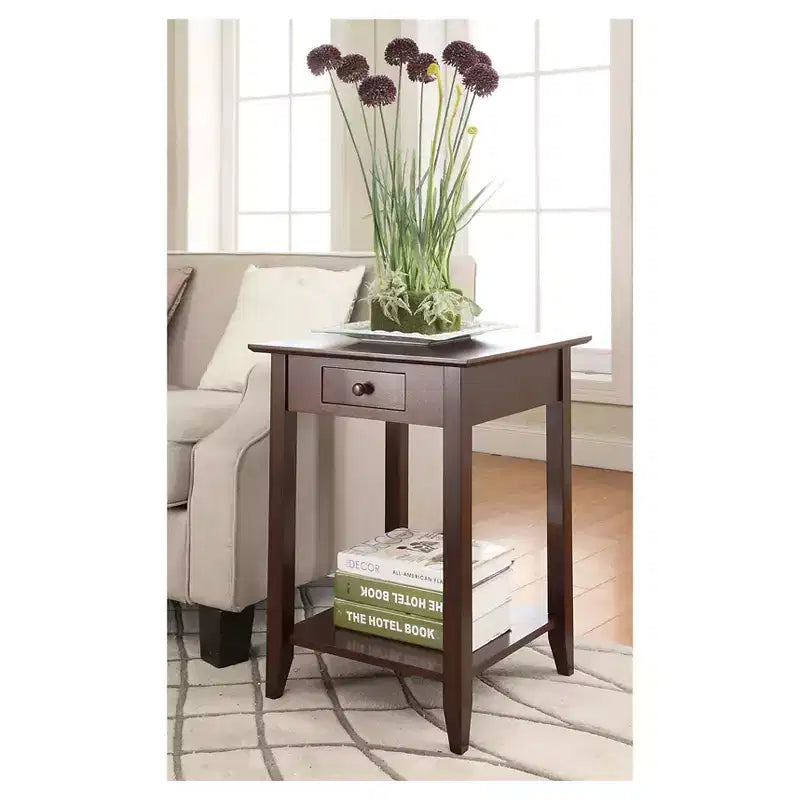 Table d'appoint American Heritage avec étagère à tiroir - Breighton Home