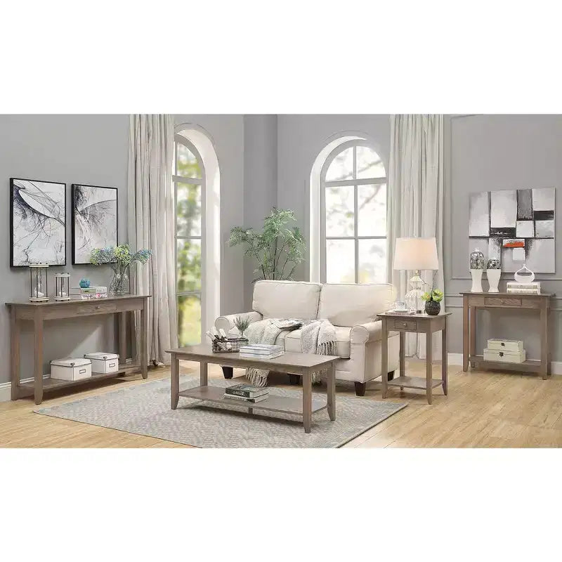 Table d'appoint American Heritage avec étagère à tiroir - Breighton Home