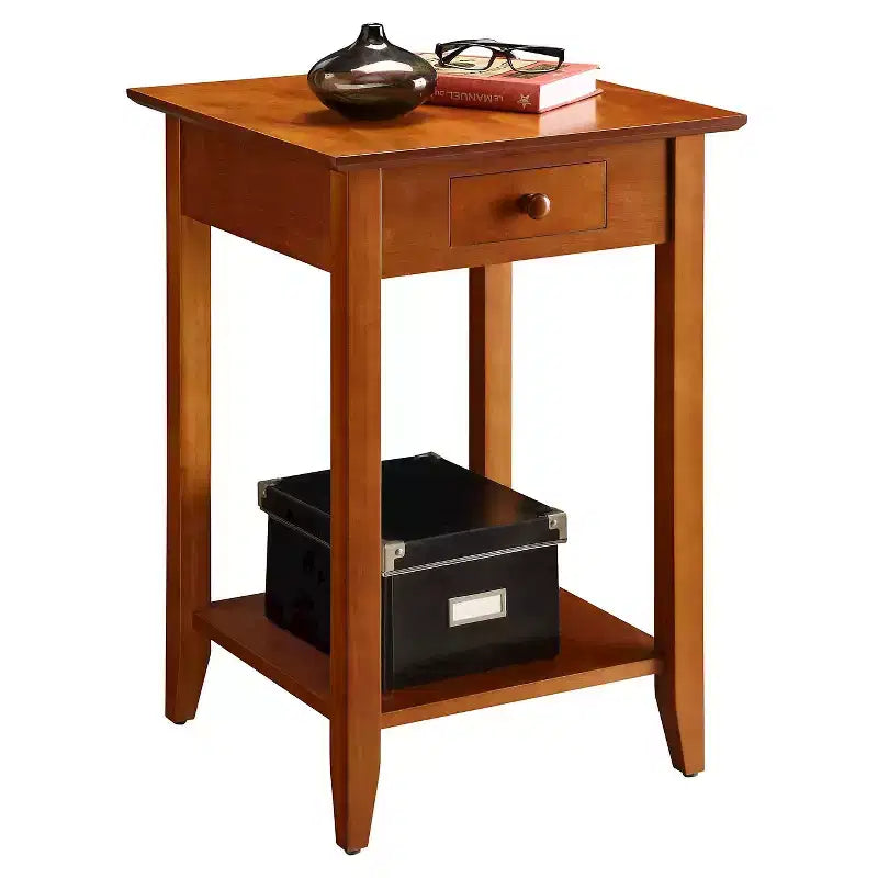 Table d'appoint American Heritage avec étagère à tiroir - Breighton Home