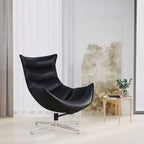 Fauteuil d'appoint pivotant Merrick Lane profilé avec base en métal entrecroisé