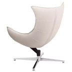 Fauteuil d'appoint pivotant Merrick Lane profilé avec base en métal entrecroisé