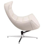 Fauteuil d'appoint pivotant Merrick Lane profilé avec base en métal entrecroisé