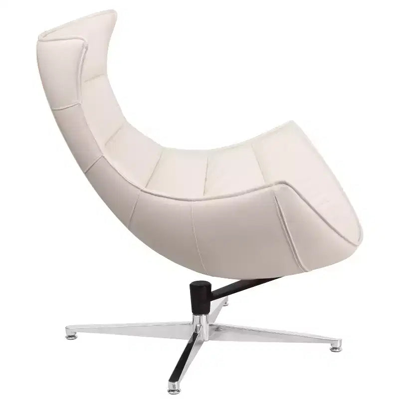 Fauteuil d'appoint pivotant Merrick Lane profilé avec base en métal entrecroisé