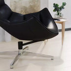 Fauteuil d'appoint pivotant Merrick Lane profilé avec base en métal entrecroisé