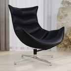 Fauteuil d'appoint pivotant Merrick Lane profilé avec base en métal entrecroisé