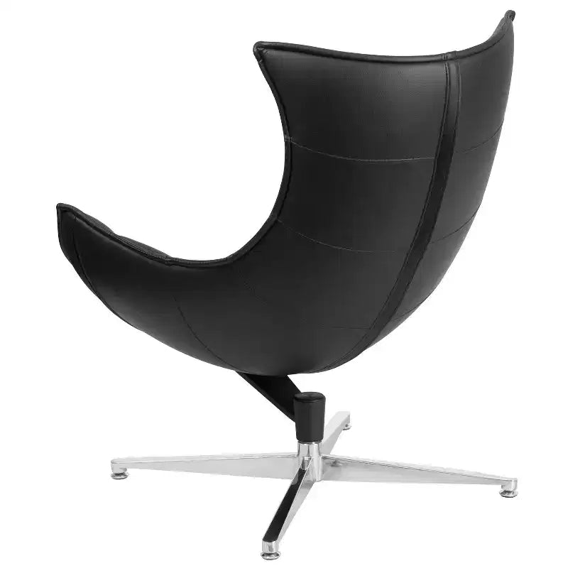 Fauteuil d'appoint pivotant Merrick Lane profilé avec base en métal entrecroisé