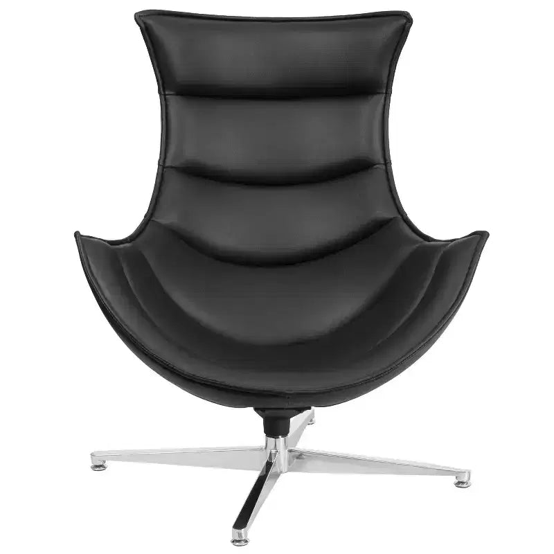 Fauteuil d'appoint pivotant Merrick Lane profilé avec base en métal entrecroisé