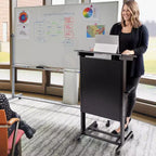 Pupitre roulant mobile à hauteur réglable Stand Up Desk Store avec cadre en acier robuste