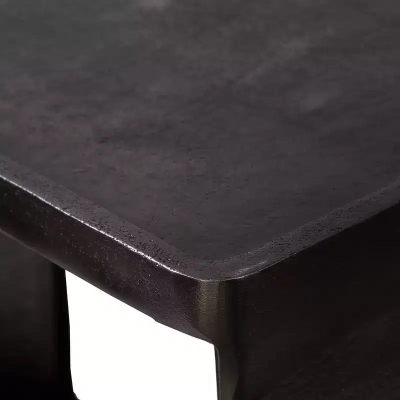 Table d'appoint industrielle Uttermost nickel antique 20 x 12 avec rangement noir salon chambre chevet entrée maison