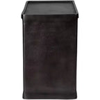 Table d'appoint industrielle Uttermost nickel antique 20 x 12 avec rangement noir salon chambre chevet entrée maison