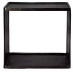 Table d'appoint industrielle Uttermost nickel antique 20 x 12 avec rangement noir salon chambre chevet entrée maison