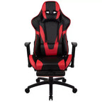 Chaise de jeu inclinable en similicuir BlackArc – Accoudoirs pivotants réglables en hauteur, repose-pieds escamotable, oreillers de tête et lombaires