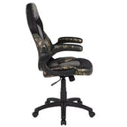 Chaise de jeu à dossier haut BlackArc en similicuir, siège pivotant réglable en hauteur et accoudoirs rembourrés relevables