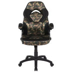 Chaise de jeu à dossier haut BlackArc en similicuir, siège pivotant réglable en hauteur et accoudoirs rembourrés relevables