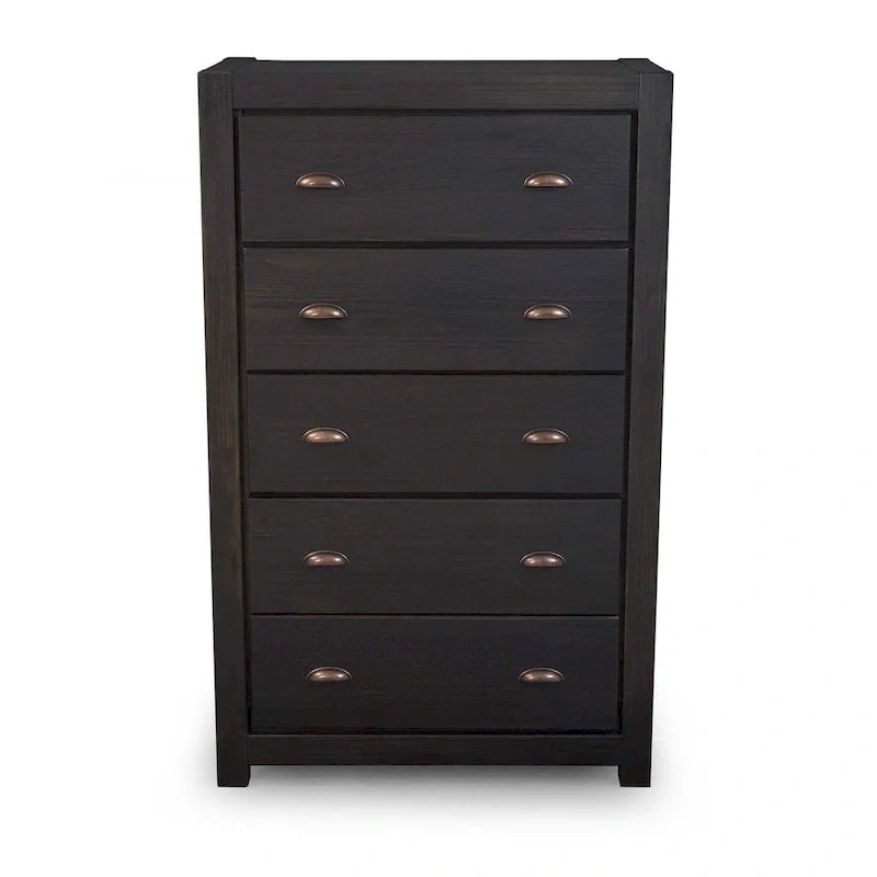 Commode 5 tiroirs en bois massif Montauk de Grain Wood Furniture