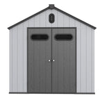 Abri de jardin en résine toutes saisons avec plancher de 1,8 m x 1,2 m / 1,8 m x 2,4 m / 2,4 m x 1,8 m / 2,4 m x 3 m, abri à outils Spire