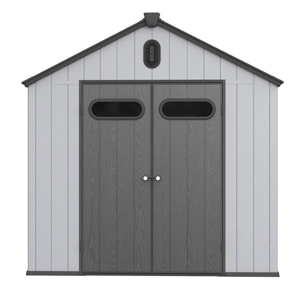 Abri de jardin en résine toutes saisons avec plancher de 1,8 m x 1,2 m / 1,8 m x 2,4 m / 2,4 m x 1,8 m / 2,4 m x 3 m, abri à outils Spire