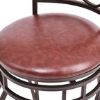 Lot de 2 tabourets de bar vintage Costway, hauteur 76 cm, assise rembourrée pivotante, pour bistrot, salle à manger, cuisine, pub