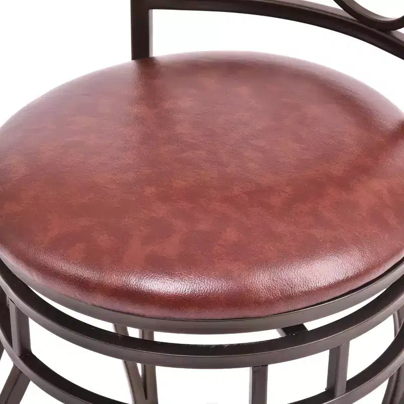 Lot de 2 tabourets de bar vintage Costway, hauteur 76 cm, assise rembourrée pivotante, pour bistrot, salle à manger, cuisine, pub