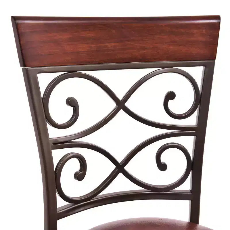 Lot de 2 tabourets de bar vintage Costway, hauteur 76 cm, assise rembourrée pivotante, pour bistrot, salle à manger, cuisine, pub