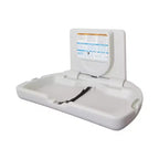 ECR4Kids Horizontal Wall-Mounted Diaper Changing Station with Slim Back, Baby Changer, White Granite