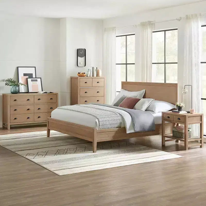 Lit Arden Panel Wood Driftwood Clair - Alaterre Furniture