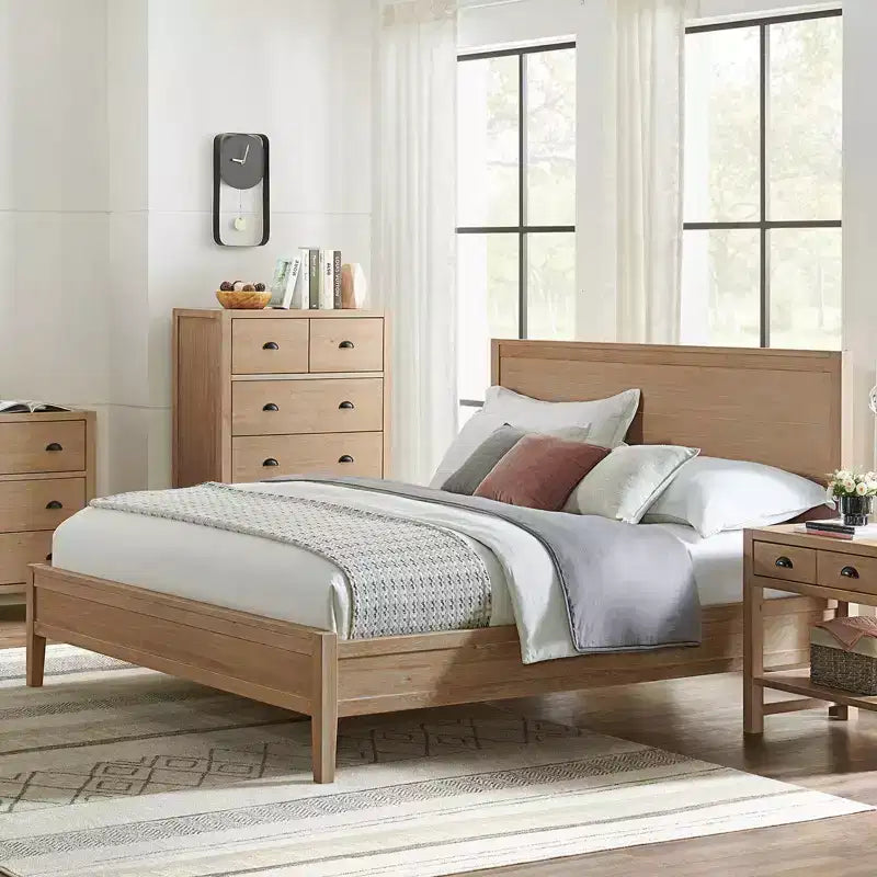 Lit Arden Panel Wood Driftwood Clair - Alaterre Furniture