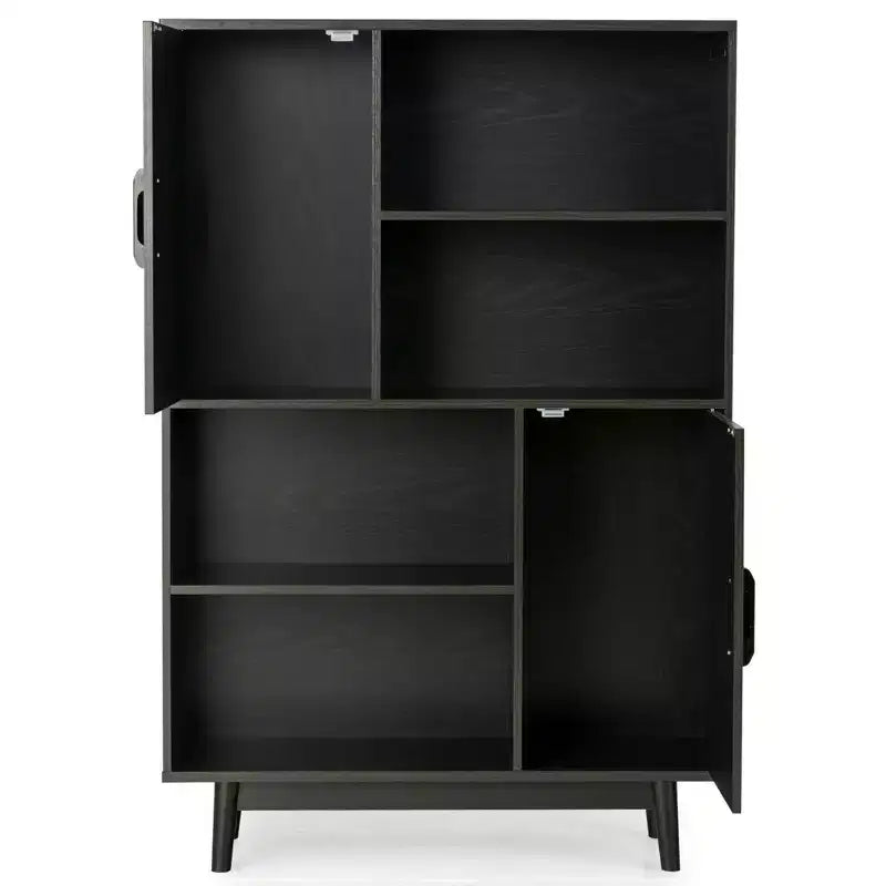 Meuble de rangement Costway, buffet, bibliothèque, armoire avec étagère et porte, noir/blanc/espresso