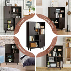 Meuble de rangement Costway, buffet, bibliothèque, armoire avec étagère et porte, noir/blanc/espresso