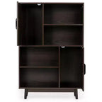 Meuble de rangement Costway, buffet, bibliothèque, armoire avec étagère et porte, noir/blanc/espresso