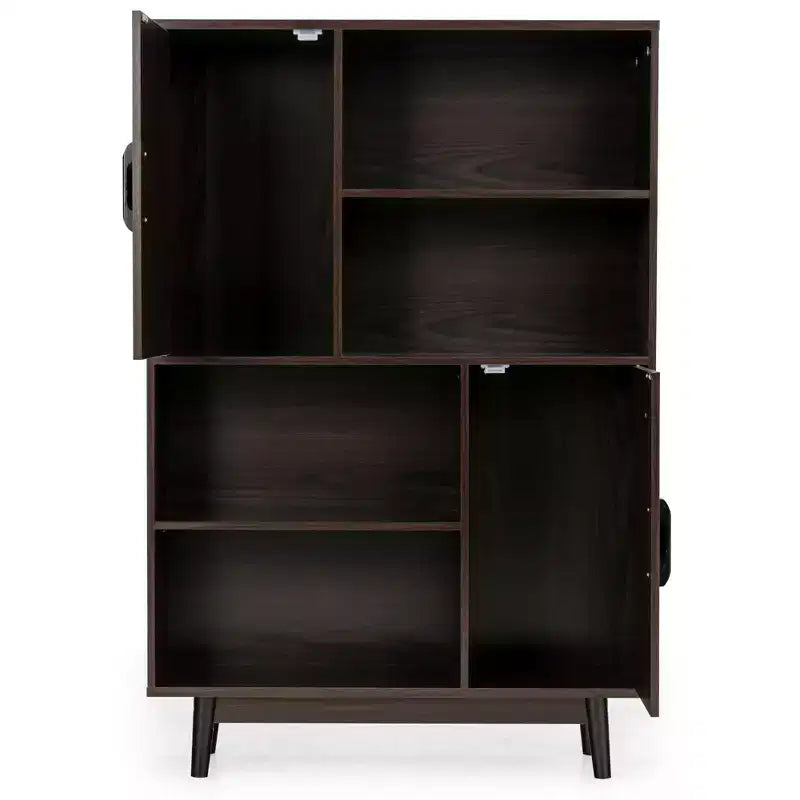 Meuble de rangement Costway, buffet, bibliothèque, armoire avec étagère et porte, noir/blanc/espresso