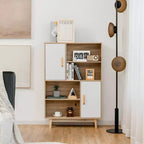Meuble de rangement Costway, buffet, bibliothèque, armoire avec étagère et porte, noir/blanc/espresso
