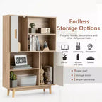 Meuble de rangement Costway, buffet, bibliothèque, armoire avec étagère et porte, noir/blanc/espresso