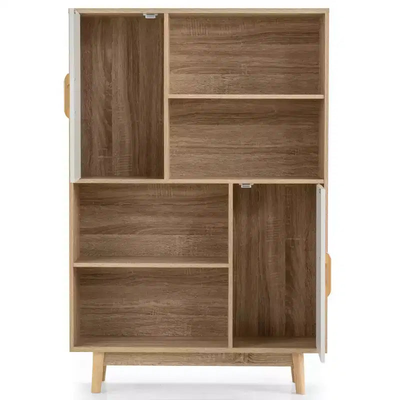 Meuble de rangement Costway, buffet, bibliothèque, armoire avec étagère et porte, noir/blanc/espresso