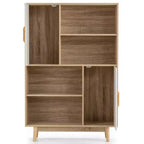 Meuble de rangement Costway, buffet, bibliothèque, armoire avec étagère et porte, noir/blanc/espresso