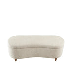 Banc de rangement rabattable en tissu bouclé taupe INK+IVY Bailey