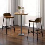 Tabouret de bar industriel Costway 24,5" avec siège selle et dossier bas, pour cuisine ou salle à manger