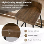 Tabouret de bar industriel Costway 24,5" avec siège selle et dossier bas, pour cuisine ou salle à manger
