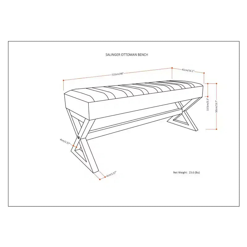 Grand banc de style ottoman David - WyndenHall