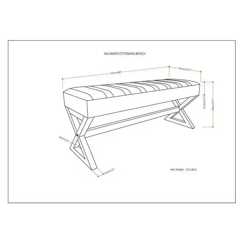 Grand banc de style ottoman David - WyndenHall