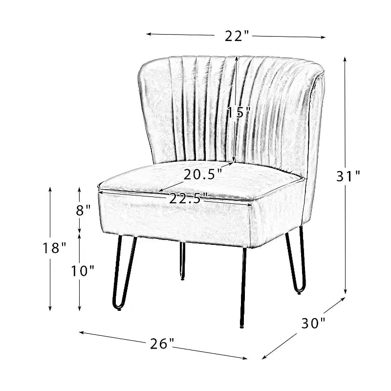 Lot de 2 chaises d'appoint Eustacio mi-dossier capitonnées en similicuir avec base en métal | Karat Home