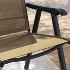 Ensemble de 4 chaises de patio pliantes Outsunny au design simple et chic, confortables pour la terrasse, le jardin, la cour et les voyages